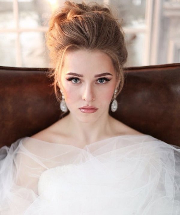 Wedding hair and makeup looks idea 16