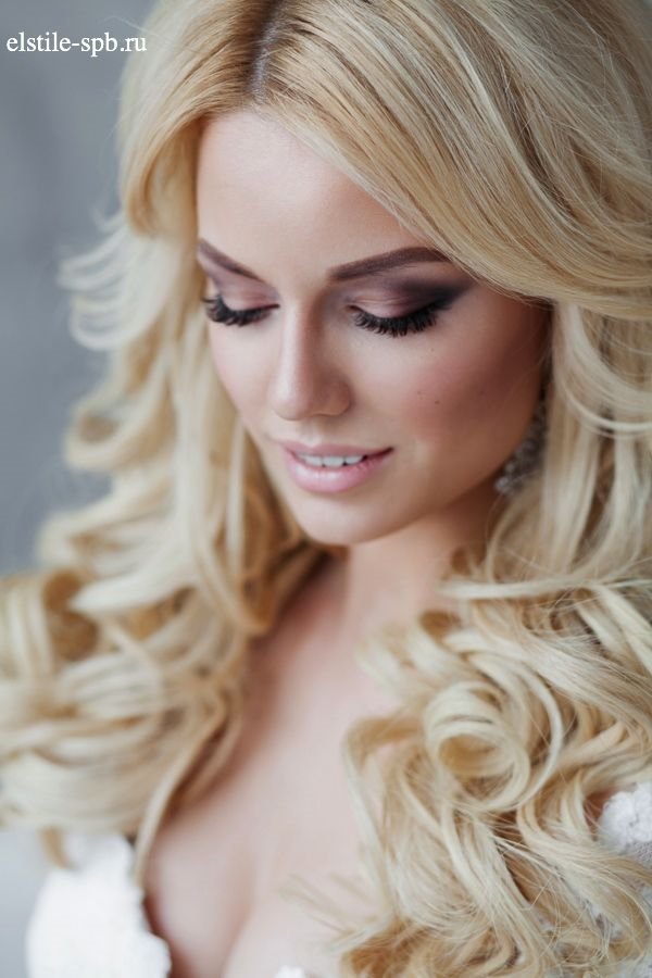 Wedding hair and makeup looks idea 6