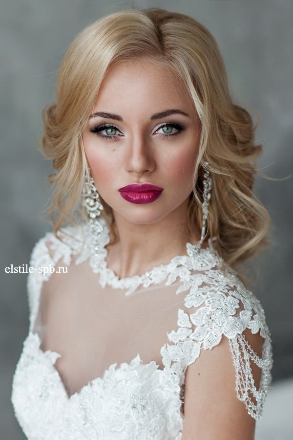 Wedding hair and makeup looks idea 8