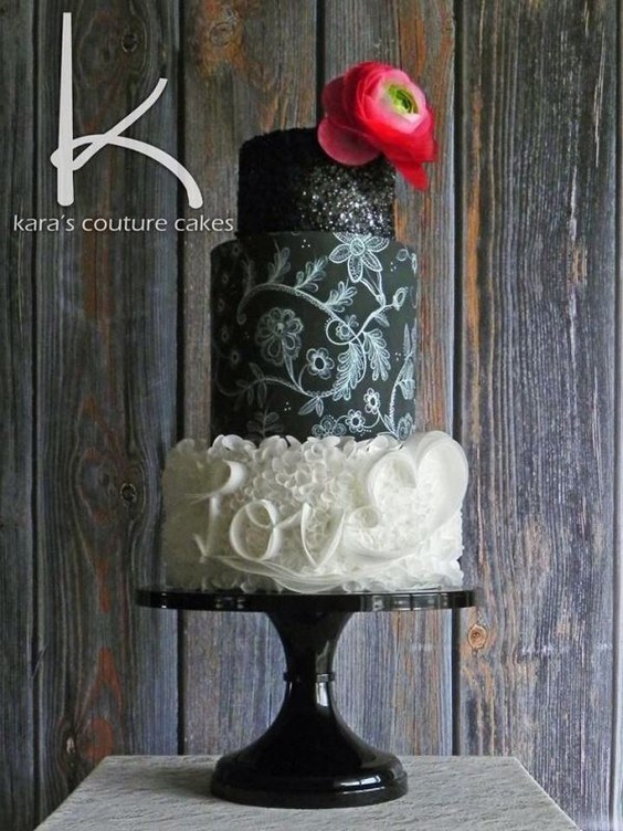 chalkboard wedding cakes