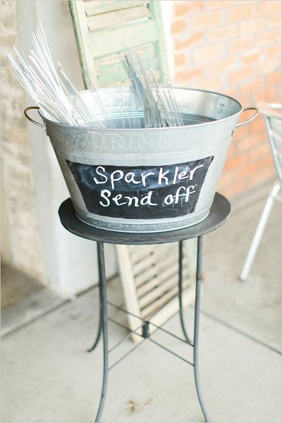 sparkler send off bucket