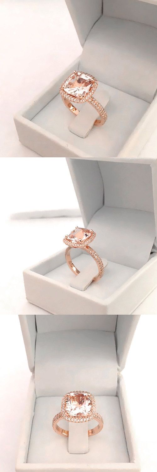 14k Rose Gold Vintage Morganite Engagement Ring by ldiamonds