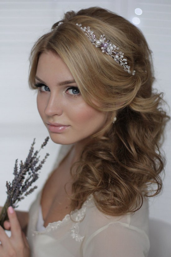 Crystal Decorated Wedding Bridal Hair Vine Bridal Halo Bridal Headband Wedding Tiara Bridal Diadem Bridal Wreath