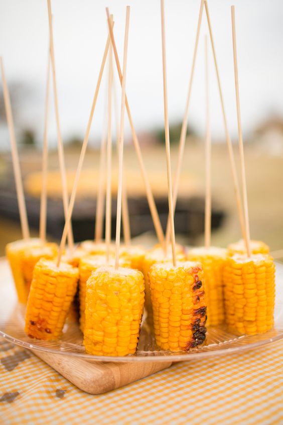 DIY barn wedding food