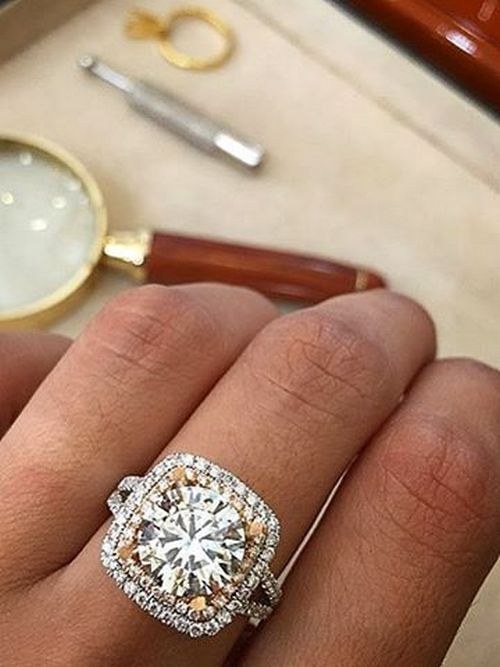 Engagement ring and wedding rings from Jean Pierre Jewelers 14