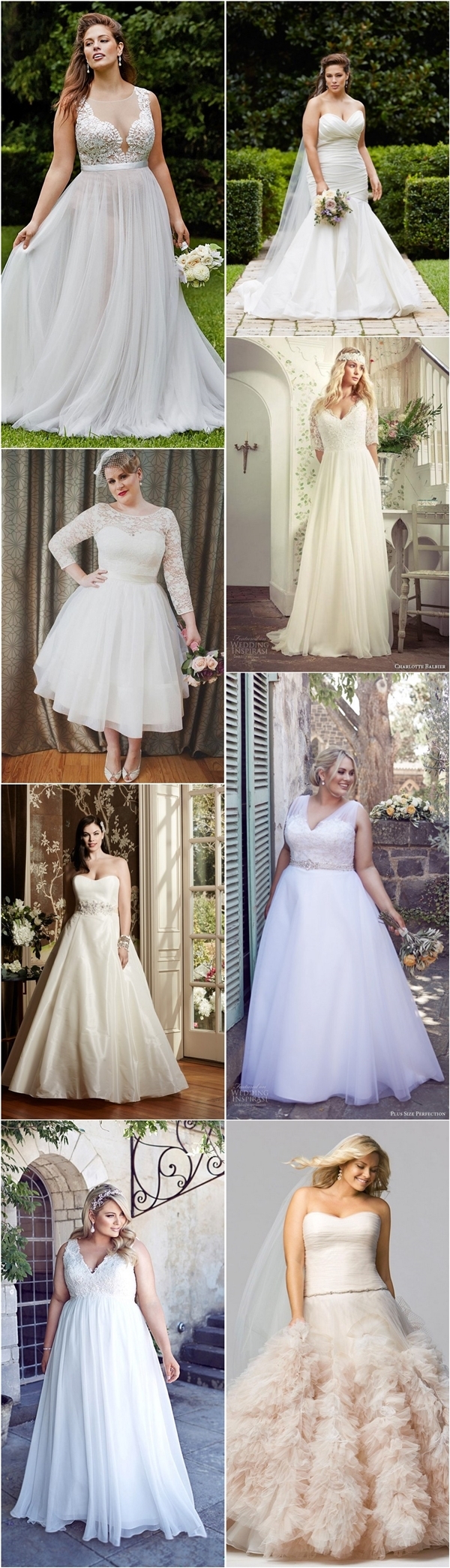 Plus size lace wedding dresses and gowns