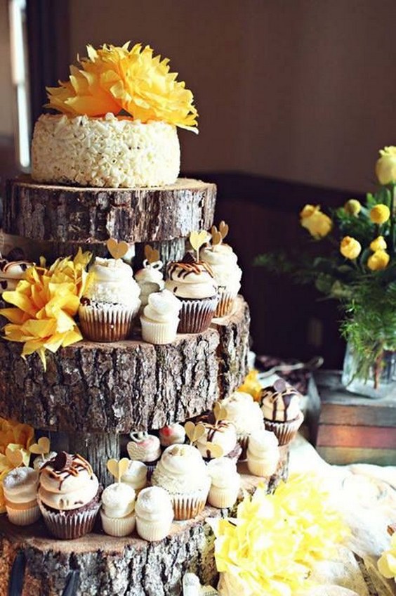 Rustic Theme Wedding cupcakes decor