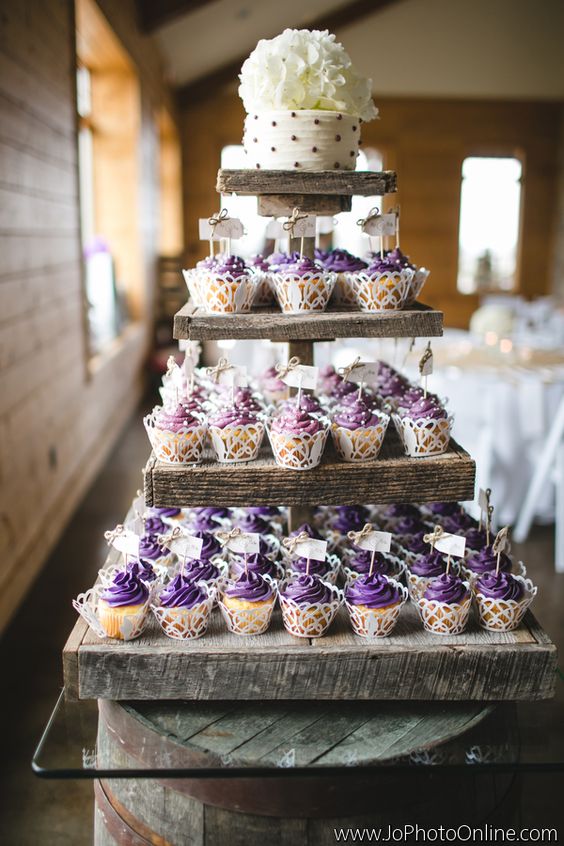 Rustic Wedding Cupcake Stand