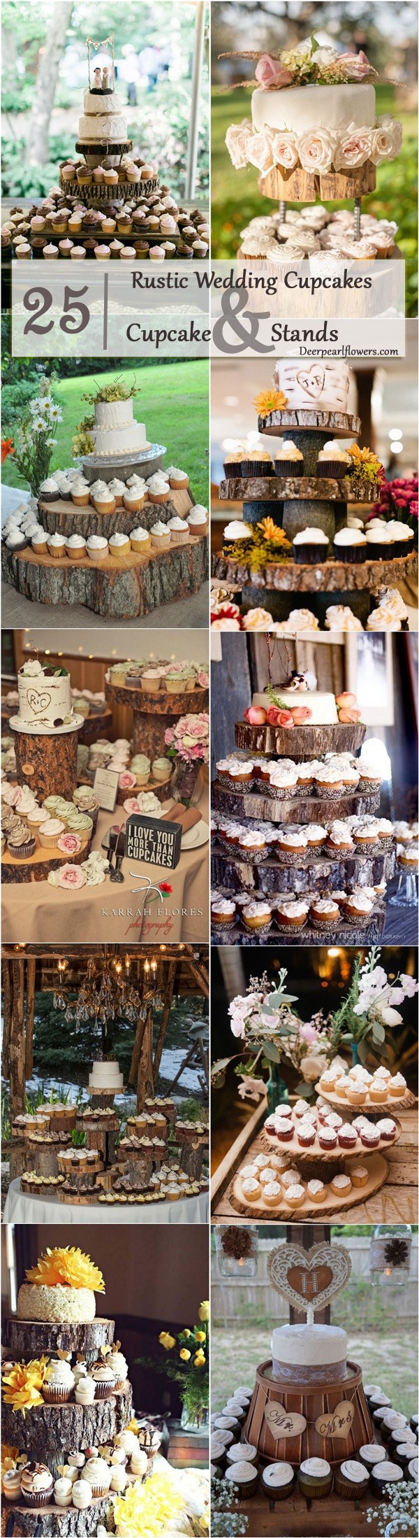 Rustic Wedding Cupcakes & Rustic Wedding Cake Stands