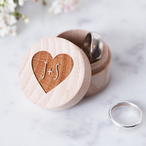 Rustic Wooden Ring Box