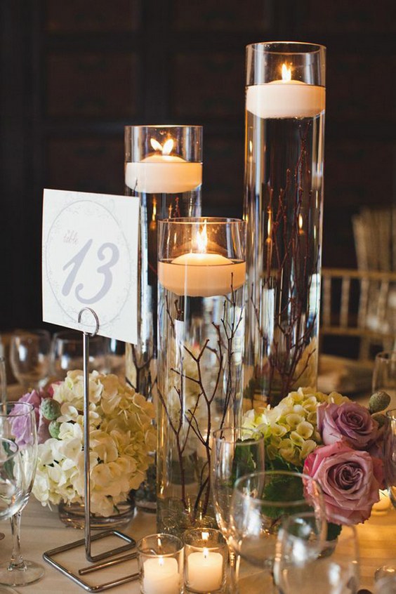 Stems Floral Design Rustic Floating Wedding Centerpiece