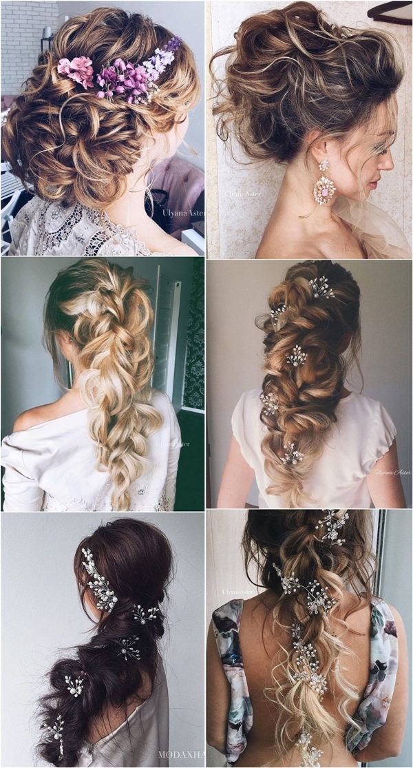 Ulyana Aster Bridal Wedding Hairstyles for Long Hair ❤ See more: http://www.deerpearlflowers.com/romantic-bridal-wedding-hairstyles/2/