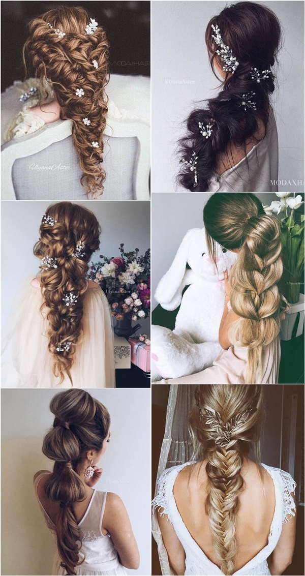 Ulyana Aster Long Braided Wedding Hairstyles ❤ See More: http://www.deerpearlflowers.com/long-wedding-hairstyleswe-absolutely-adore/
