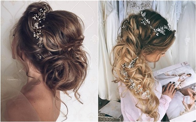 Ulyana Aster Romantic Long Bridal Wedding Hairstyles ❤ See more: http://www.deerpearlflowers.com/romantic-bridal-wedding-hairstyles/