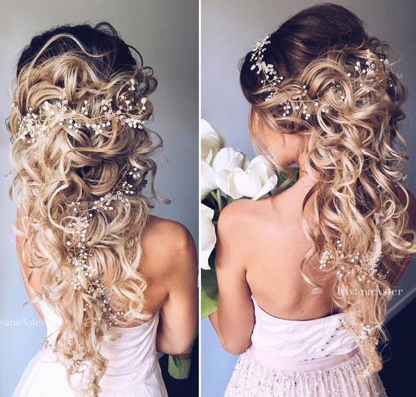 Ulyana Aster Romantic Long Bridal Wedding Hairstyles_27 ❤ See more: http://www.deerpearlflowers.com/romantic-bridal-wedding-hairstyles/