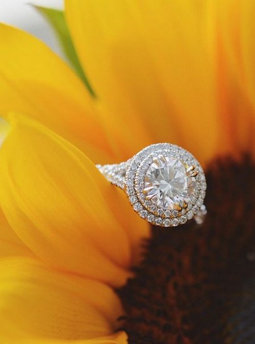 double halo diamond wedding ring