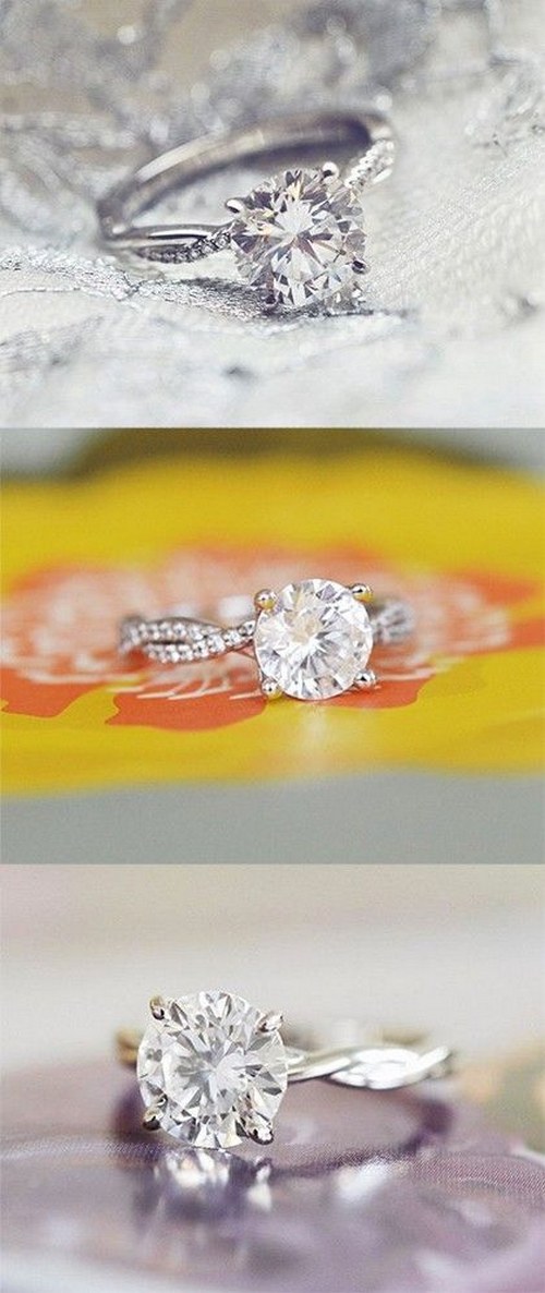 nature-inspired diamond twist engagement rings