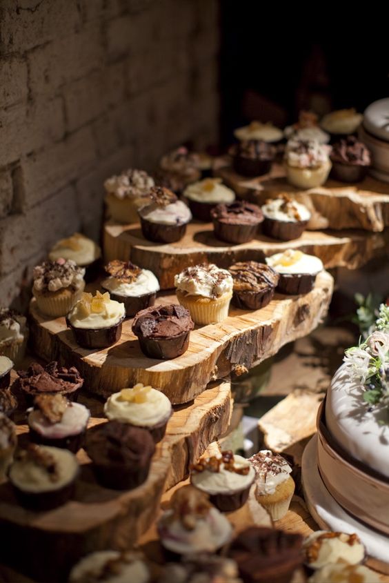rustic cup cake wedding cakes