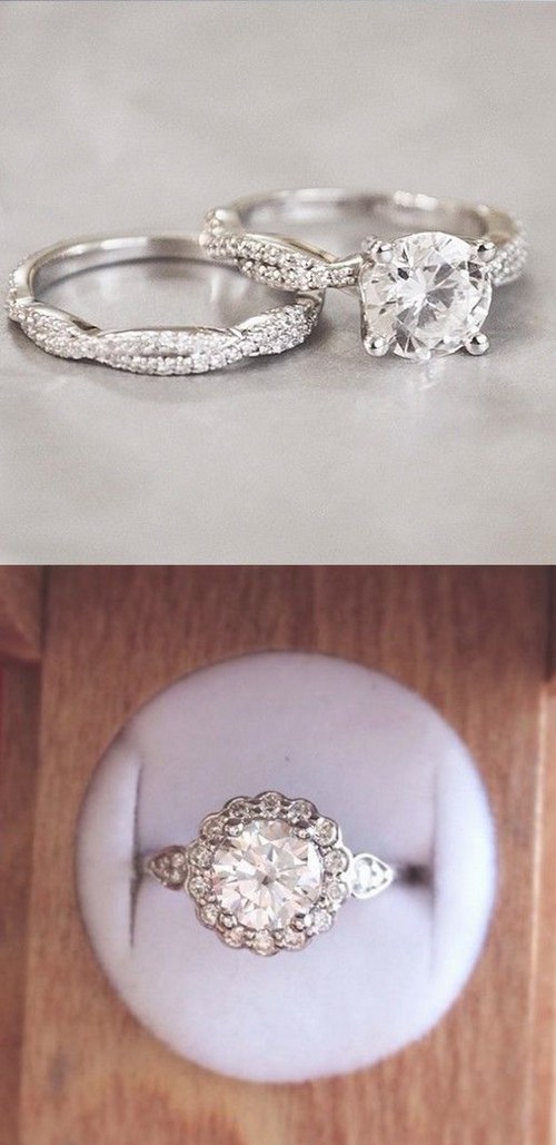 twist wedding ring for woman set