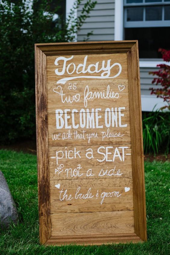 Backyard Country Wedding Sign