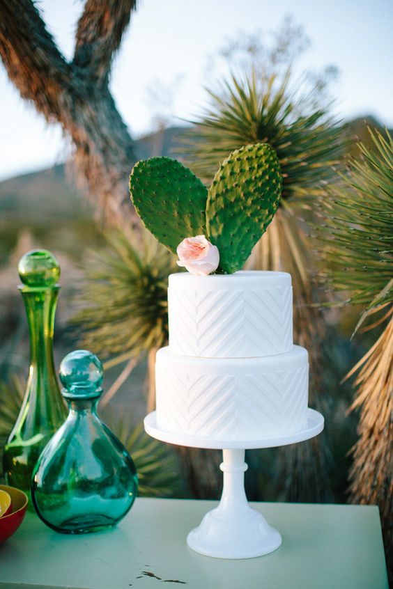 Cactus cake topper