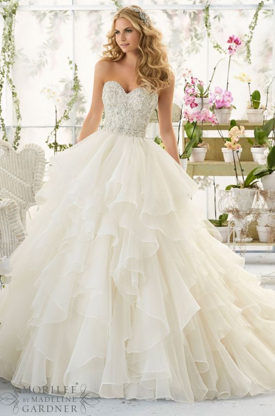 Mori Lee Sweeheart Ball Gown Wedding Dress