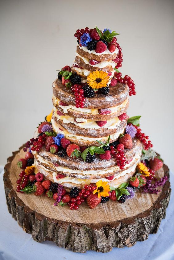 Naked Cake Sponge Layer Berries