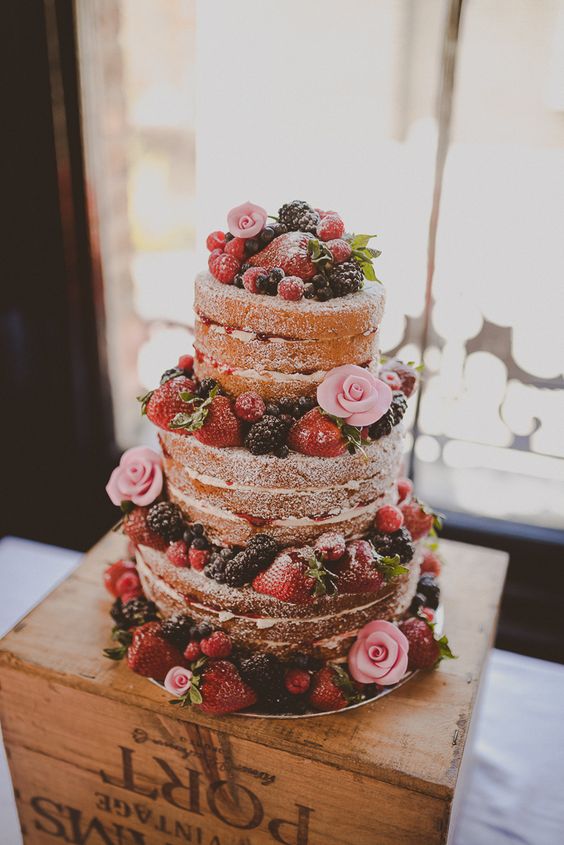 Naked Wedding Cake Mixed Berry