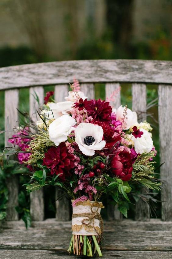 November Wedding Bouquet Bridal Bouquets Fall Flowers Arrangements, anemones, ranunculus