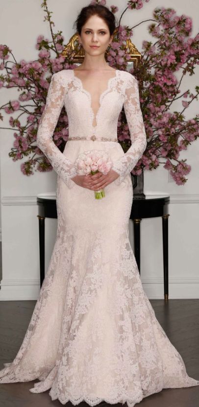 Romona Keveza long sleeves wedding dress