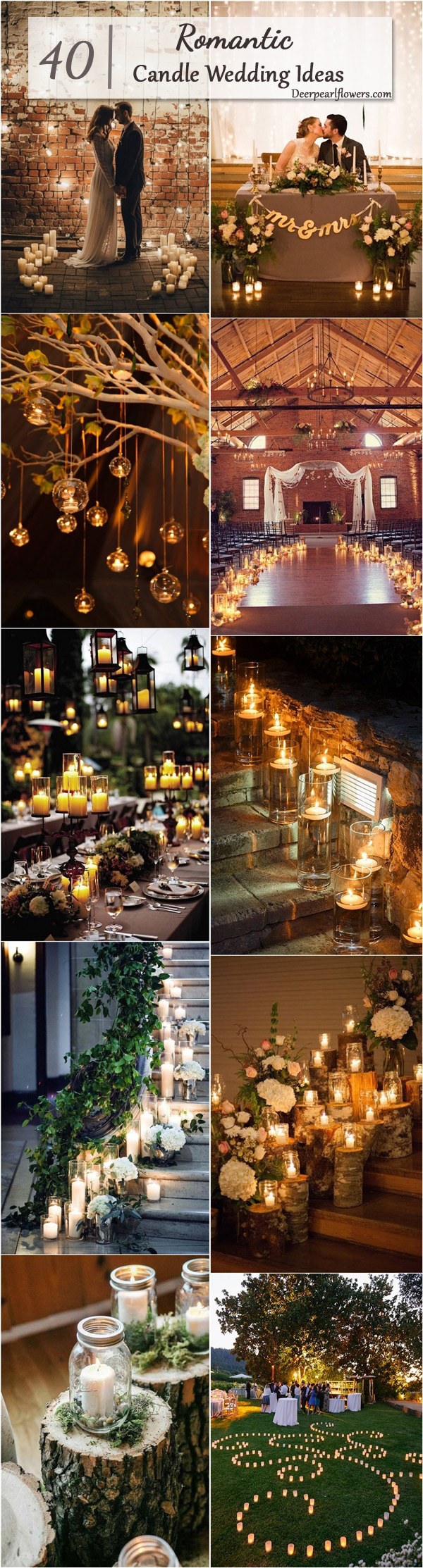 Rustic Country Wedding Ideas with Candles