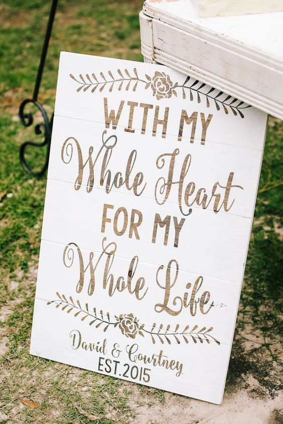 Rustic Country Wedding Sign Ideas