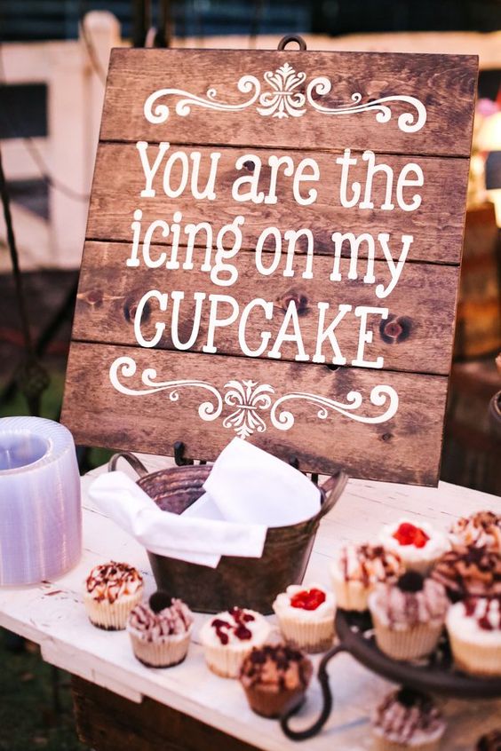 Rustic Food Bar Wedding Sign