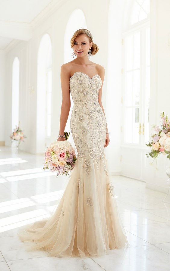 Stella York Mermaid Sweetheart Beaded Wedding Dress