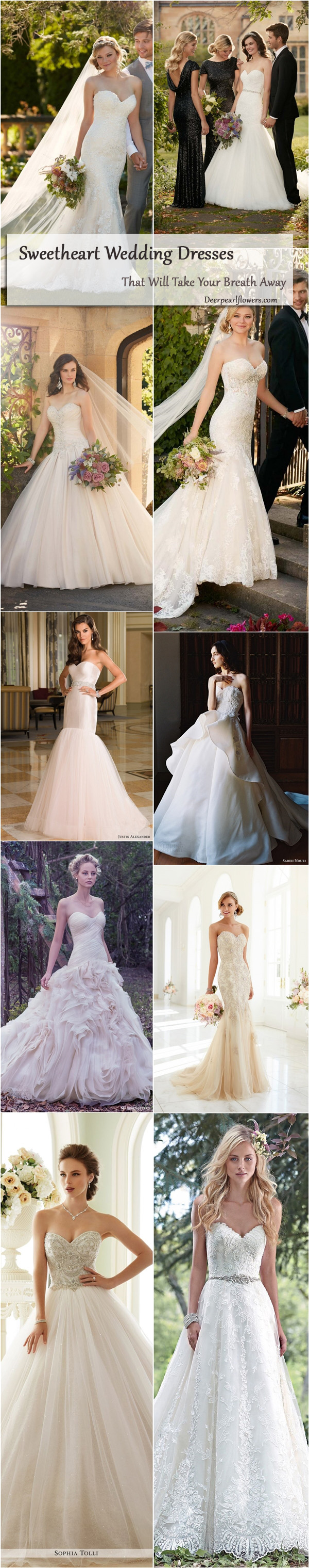 Sweetheart Lace Wedding Dresses