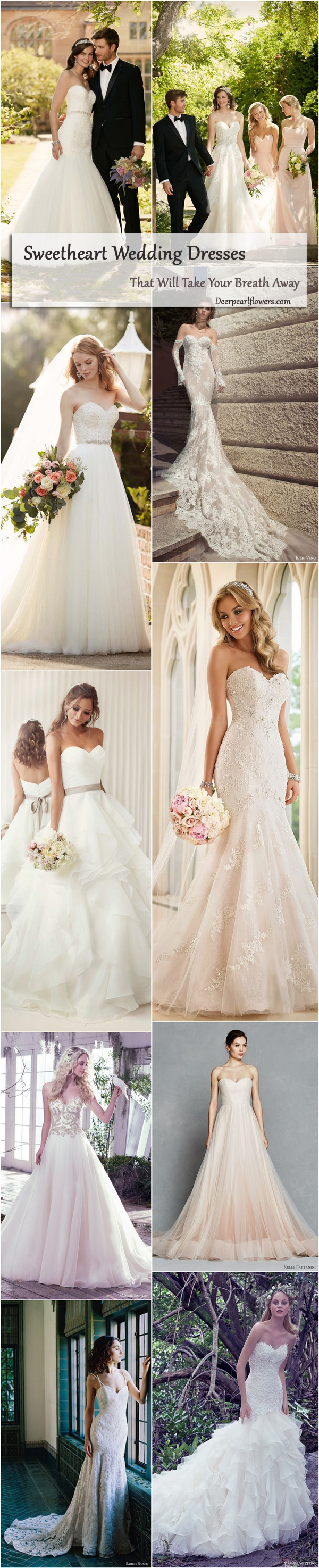 Sweetheart Wedding Dresses and Gowns