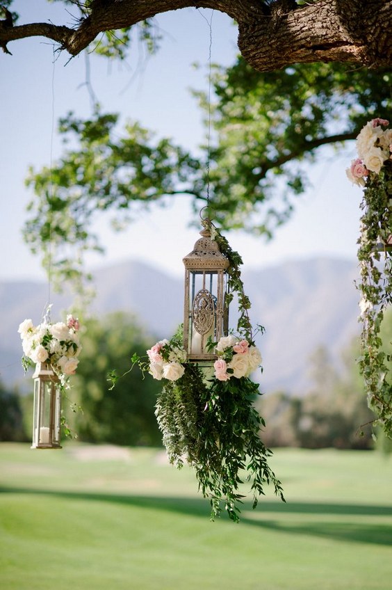 Victorian Floral Lanterns Hanging Wedding Decor