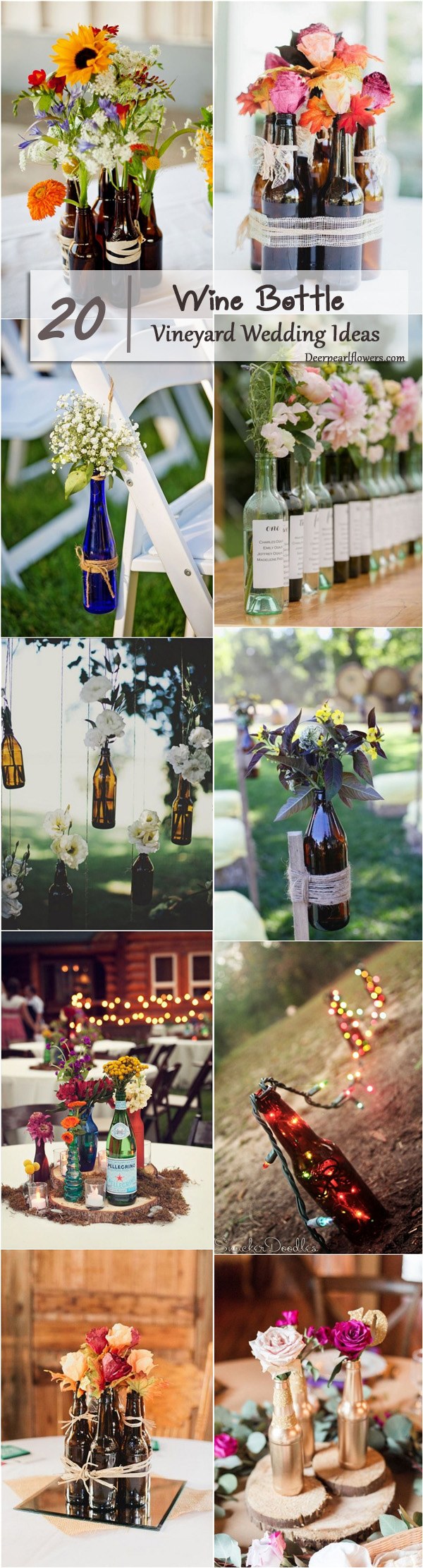 Vineyard Bottle Wedding Decor Ideas