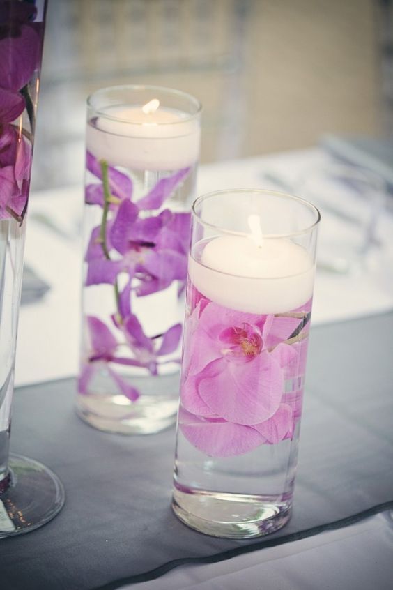 Wedding candle reception centerpiece idea