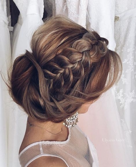 Wedding updo hairstyle idea 10 via Ulyana Aster