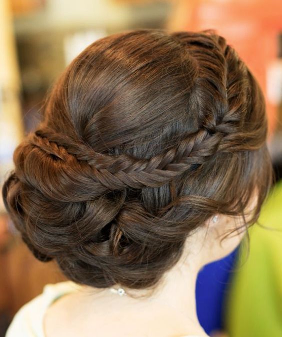 Wedding updo hairstyle idea via Hair and Makeup by Steph
