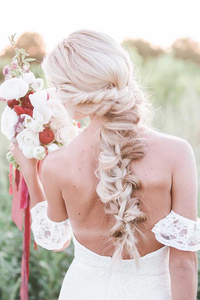 braided wedding hairstyle ideas via noblephotographers