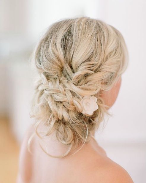 braided wedding updo hairstyle via Vienna Glenn Photography