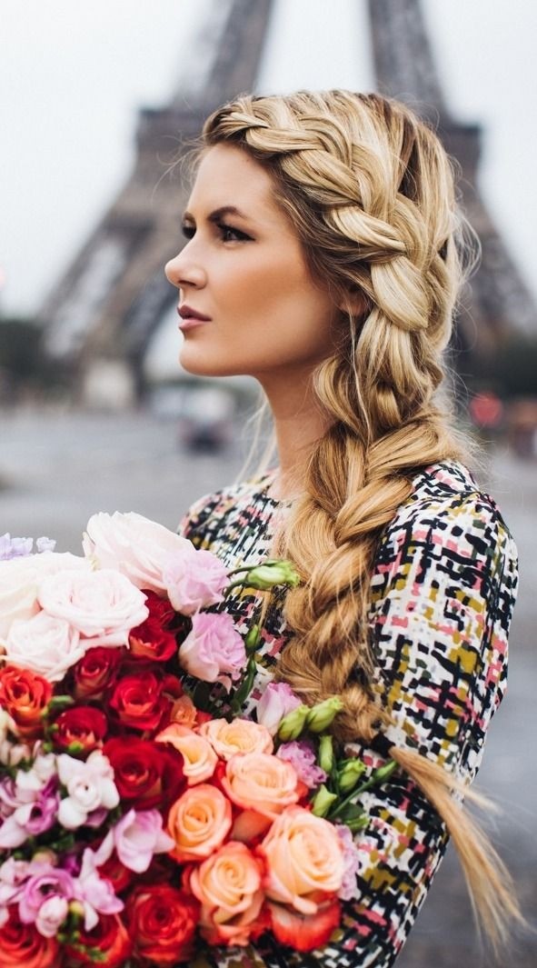 briaided long wedding hairstyles