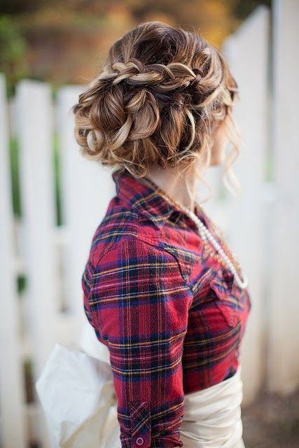 country briaided wedding updo