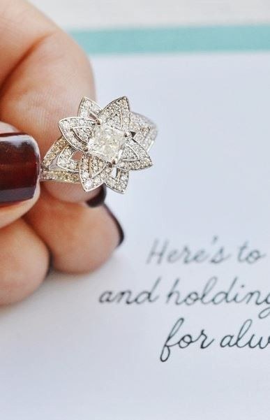 dazzling diamond engagement ring via brilliantearth