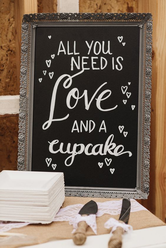 dessert table sign