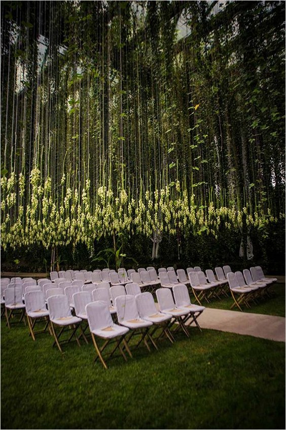 flower canopy wedding ceremony