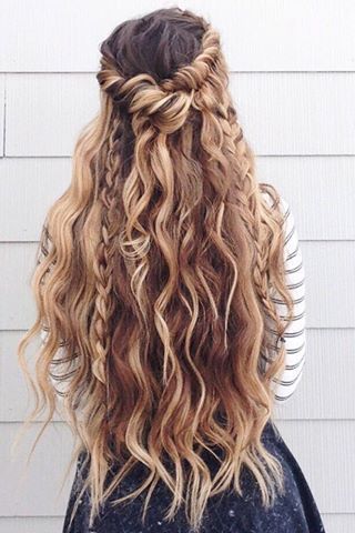 long braided wedding hairstyle via glambytoriebliss