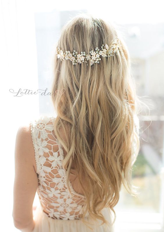 long down wedding hairstyle via LottieDaDesigns